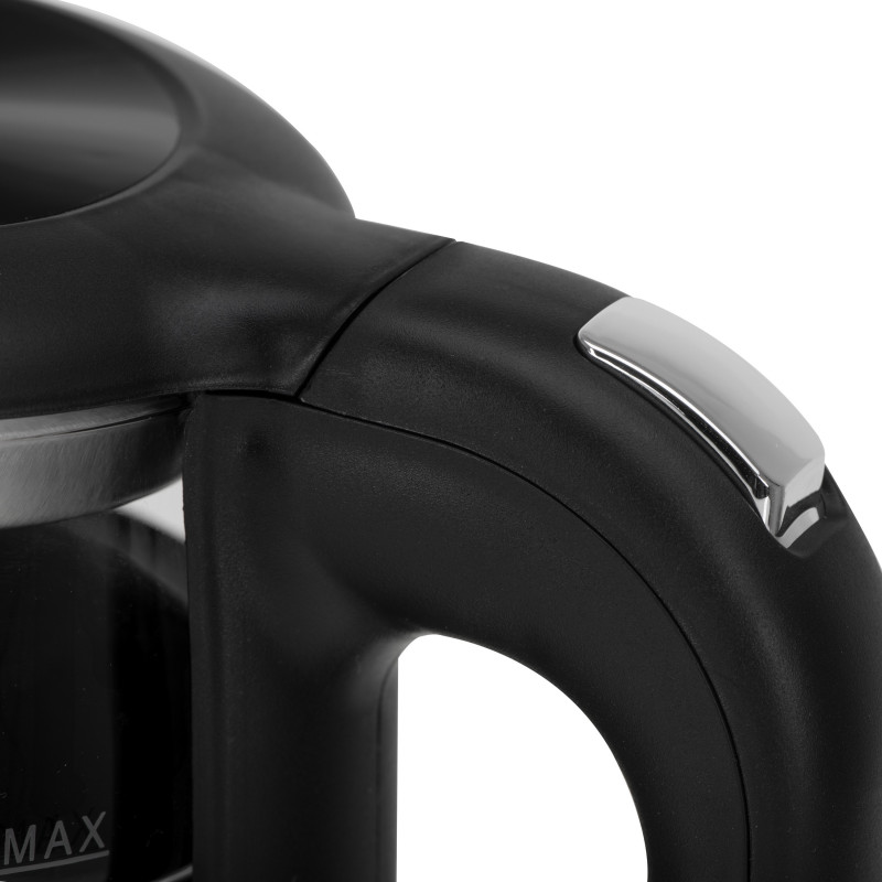 Cana electrica Adler AD 1305 BS, 1850/2200 W, 1,7 L, Control tactil, Afisaj LCD color, 5 setari de temperatura 40-100°C, Filtru anticalcar, Negru/Gri