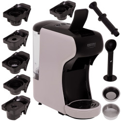 Espressor pentru cafea macinata si capsule 9in1 Camry CR 4414, 3000 W, 19 bar, Bej/Negru