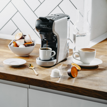 Espressor pentru cafea macinata si capsule 9in1 Camry CR 4414, 3000 W, 19 bar, Bej/Negru