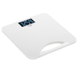 Cantar Adler AD 8193, Pana la 250 kg, LCD, Indicatoare pentru baterie si suprasarcina, Antiderapant, Alb