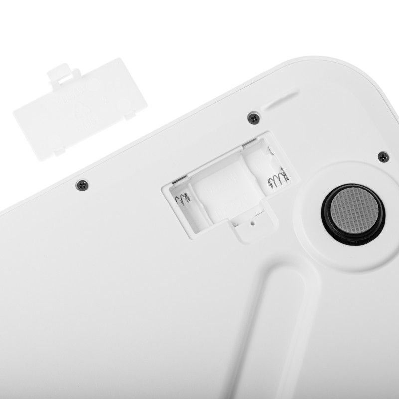 Cantar Adler AD 8193, Pana la 250 kg, LCD, Indicatoare pentru baterie si suprasarcina, Antiderapant, Alb