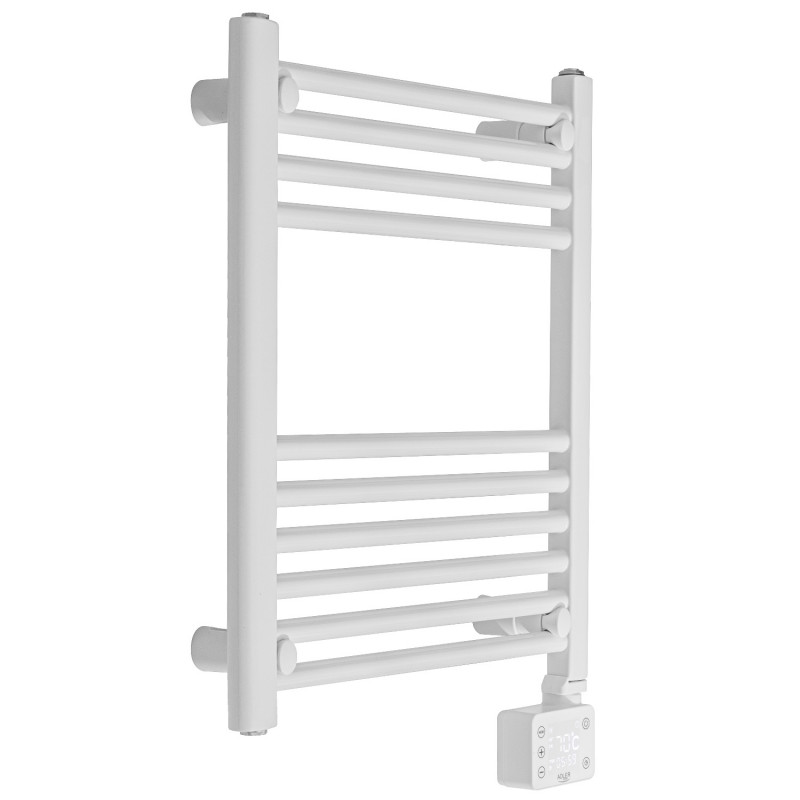 Calorifer electric pentru baie Adler AD 7823, 400 W, 10 elementi, Panou de control LED, Mod de economisire a energiei, IP24, Alb