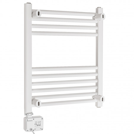 Calorifer electric pentru baie Adler AD 7823, 400 W, 10 elementi, Panou de control LED, Mod de economisire a energiei, IP24, Alb