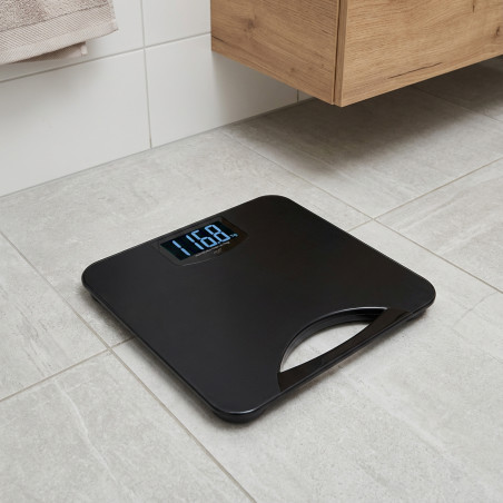 Cantar Adler AD 8193, Pana la 250 kg, LCD, Indicatoare pentru baterie si suprasarcina, Antiderapant, Negru