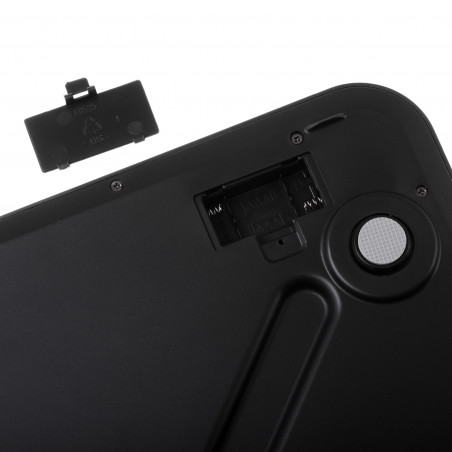 Cantar Adler AD 8193, Pana la 250 kg, LCD, Indicatoare pentru baterie si suprasarcina, Antiderapant, Negru