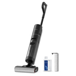 Aspirator vertical DREAME H12 Pro HHR25A, 300W, 0.7/0.9 l, 3 moduri, 35 min, Umed/uscat, Alerte vocale, LED, Uscare mop automată, Negru/gri