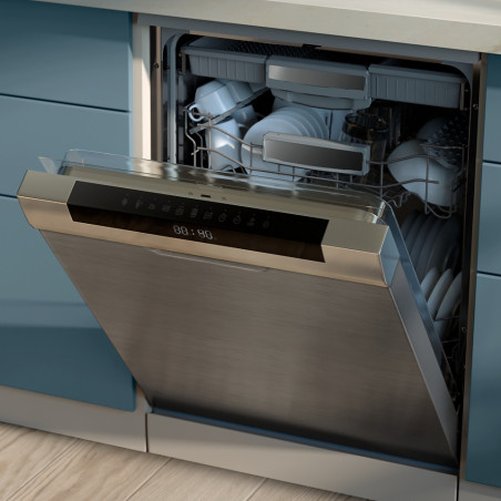 Friteuză verticală dublă cu aer cald Philips Dual Stack 4000 NA460/00, 2750 W, 10 l, 13 programe, 40-220 °C, sincronizare, acoperire ceramică fără PFAS, fereastră, negru