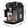Mașină de cafea Philips EP5549/70 LatteGo, 1500 W, 15 bari, 1,8 l, 20 băuturi, râșniță ceramică cu 12 niveluri, TFT, AquaClean, SilentBrew, AromaExtract, ExtraShot, negru/bej