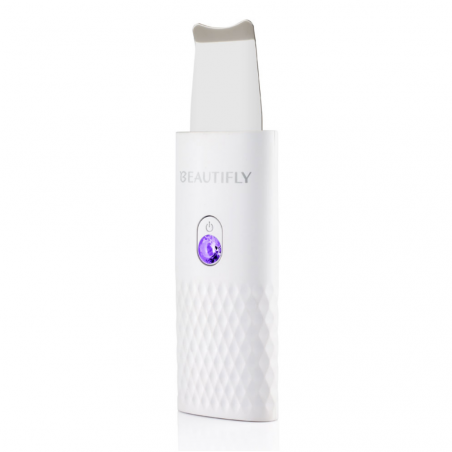 Aparat cu ultrasunete pentru curatarea fetei Beautifly B-Scrub Mini, 2 W, 60 min, Electrostimulare, Exfoliere, Ioni, Alb