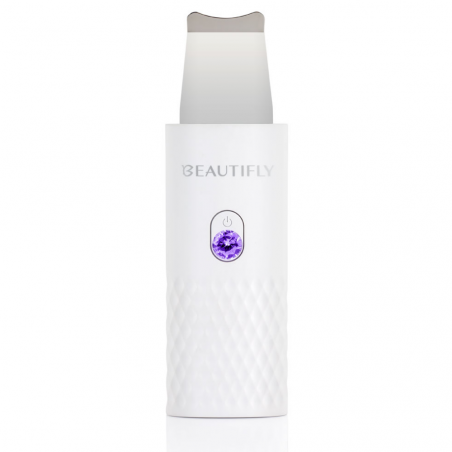 Aparat cu ultrasunete pentru curatarea fetei Beautifly B-Scrub Mini, 2 W, 60 min, Electrostimulare, Exfoliere, Ioni, Alb