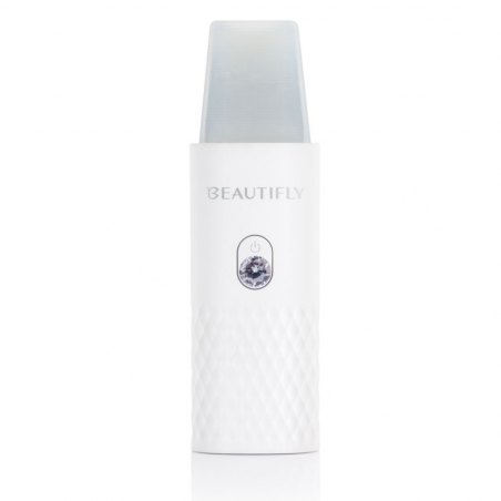 Aparat cu ultrasunete pentru curatarea fetei Beautifly B-Scrub Mini, 2 W, 60 min, Electrostimulare, Exfoliere, Ioni, Alb