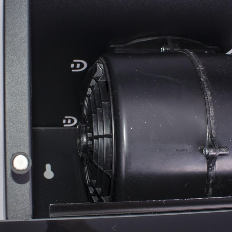 Hota decorativa Kumtel DA6-835-A0A, 450 m³/h, 3 viteze, LED, Filtru din aluminiu, Panou din sticla, Negru