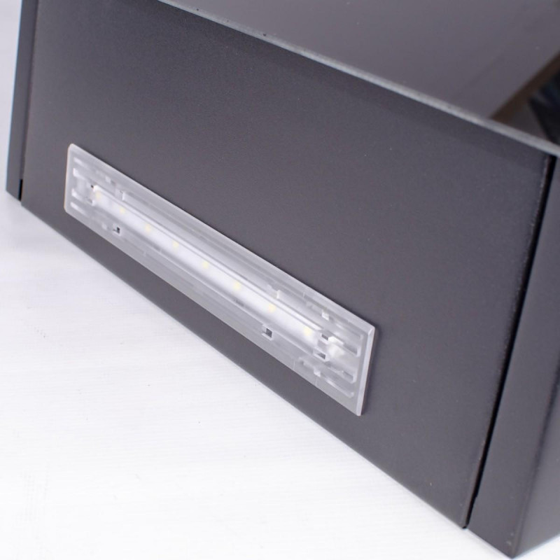 Hota decorativa Kumtel DA6-835-A0A, 450 m³/h, 3 viteze, LED, Filtru din aluminiu, Panou din sticla, Negru