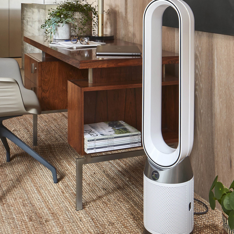 Purificator de aer Dyson Purifier Cool PC1 544901-01, 50 W, 30 m2, 287 l/s, 10 viteze, Air Multiplier™, Wi-Fi, Bluetooth, oscilare, alb/argintiu