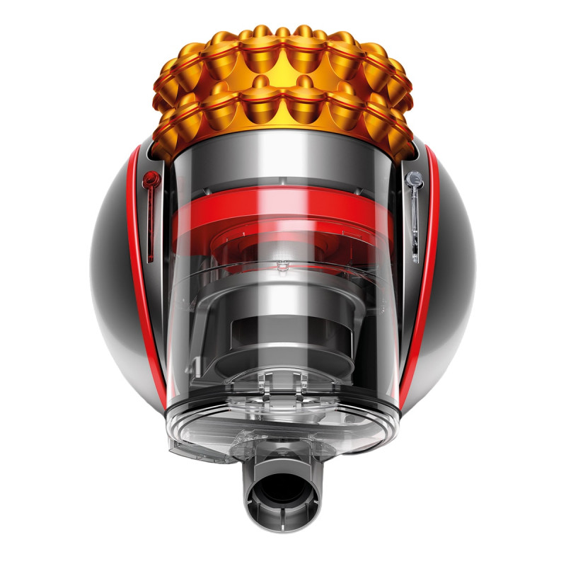 Aspirator fără sac Dyson Cinetic Big Ball Multi Floor 2 230278-01, 700 W, 170 AW, 0,8 l, Radial Root Cyclone, poziție verticală automată la răsturnare, nichel/galben