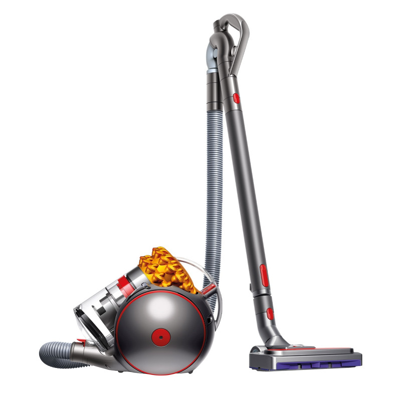 Aspirator fără sac Dyson Cinetic Big Ball Multi Floor 2 230278-01, 700 W, 170 AW, 0,8 l, Radial Root Cyclone, poziție verticală automată la răsturnare, nichel/galben