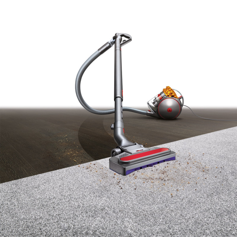 Aspirator fără sac Dyson Cinetic Big Ball Multi Floor 2 230278-01, 700 W, 170 AW, 0,8 l, Radial Root Cyclone, poziție verticală automată la răsturnare, nichel/galben