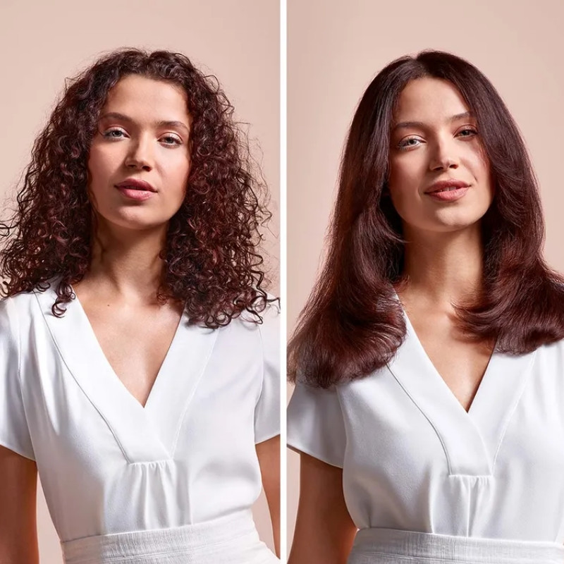 Placa pentru indreptat și uscat parul Dyson HT01 Airstrait Amsi/Pkcp 143343-01, 1600 W, max. 140°C, Ionizare, 6 setari temperatura,Acoperire din cupru, LCD, Chihlimbar/Roz sampanie