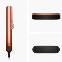 Placa pentru indreptat și uscat parul Dyson HT01 Airstrait Amsi/Pkcp 143343-01, 1600 W, max. 140°C, Ionizare, 6 setari temperatura,Acoperire din cupru, LCD, Chihlimbar/Roz sampanie