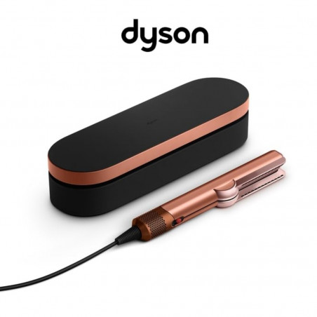 Placa pentru indreptat și uscat parul Dyson HT01 Airstrait Amsi/Pkcp 143343-01, 1600 W, max. 140°C, Ionizare, 6 setari temperatura,Acoperire din cupru, LCD, Chihlimbar/Roz sampanie
