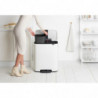 Coș de gunoi Brabantia Bo Pedal 1003188, 2x30 l, închidere lină, bază antiderapantă, alb