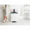 Coș de gunoi Brabantia Bo Pedal 1003188, 2x30 l, închidere lină, bază antiderapantă, alb