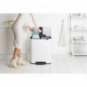 Coș de gunoi Brabantia Bo Pedal 1003188, 2x30 l, închidere lină, bază antiderapantă, alb