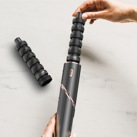 Aparat pentru ondulat si uscat multifuncțional Shark HD446EU FlexStyle 5in1, 1650 W, 3 viteze, 3 setari de temperatura, Infasurare si fixare automata Coanda, uscare, Indreptare, Negru