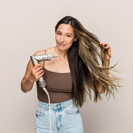 Uscator si styler pentru par Shark FlexStyle HD426SLEU, 1650 W, 3 viteze, 3 temperaturi, Uscare, Ondulare, Fixare, Indreptare, Coanda, Sampanie