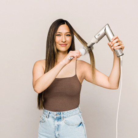 Uscator si styler pentru par Shark FlexStyle HD426SLEU, 1650 W, 3 viteze, 3 temperaturi, Uscare, Ondulare, Fixare, Indreptare, Coanda, Sampanie