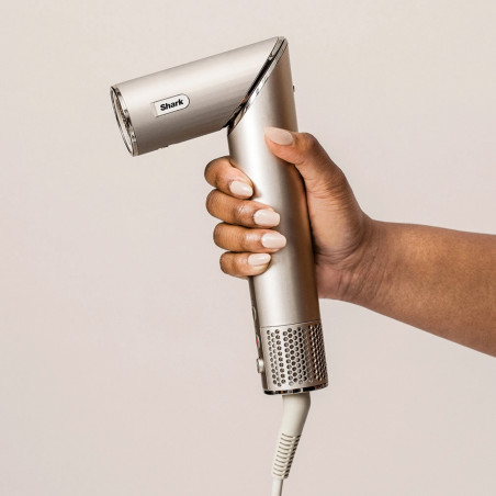 Uscator si styler pentru par Shark FlexStyle HD426SLEU, 1650 W, 3 viteze, 3 temperaturi, Uscare, Ondulare, Fixare, Indreptare, Coanda, Sampanie