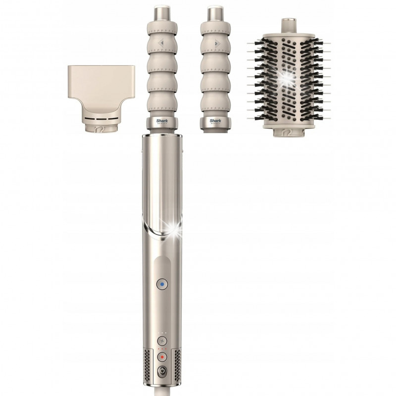 Uscator si styler pentru par Shark FlexStyle HD426SLEU, 1650 W, 3 viteze, 3 temperaturi, Uscare, Ondulare, Fixare, Indreptare, Coanda, Sampanie