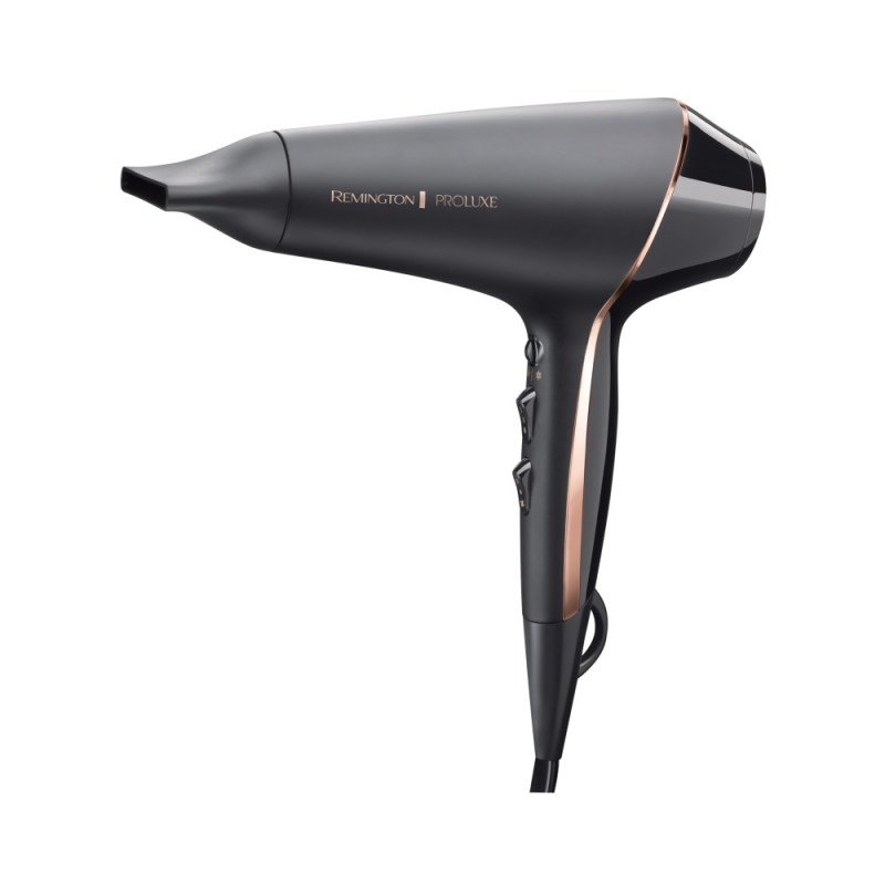 Uscator de par Remington AC9140B OPTIheat Proluxe Midnight Edition, 2400 W, 2 viteze, Afisaj digital, Concentrator, Negru