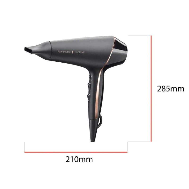 Uscator de par Remington AC9140B OPTIheat Proluxe Midnight Edition, 2400 W, 2 viteze, Afisaj digital, Concentrator, Negru