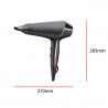 Uscator de par Remington AC9140B OPTIheat Proluxe Midnight Edition, 2400 W, 2 viteze, Afisaj digital, Concentrator, Negru
