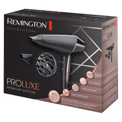 Uscator de par Remington AC9140B OPTIheat Proluxe Midnight Edition, 2400 W, 2 viteze, Afisaj digital, Concentrator, Negru