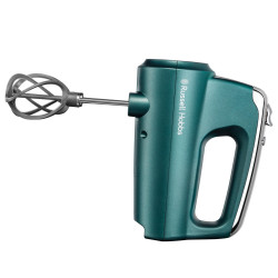 Mixer manual Russell Hobbs Swirl 25891-56, 350 W, 5 viteze, Functie Turbo, Buton pentru accesorii, Batator elicoidal de inalta performanta, Fara BPA, Turcoaz