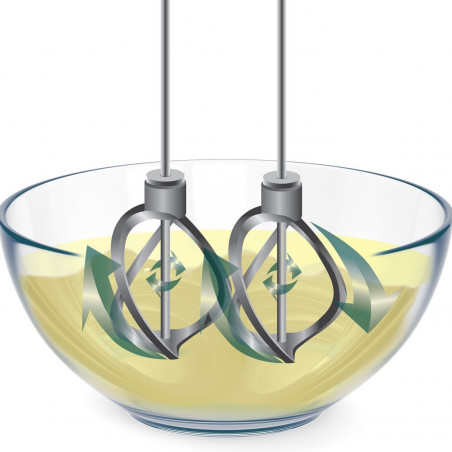 Mixer manual Russell Hobbs Swirl 25891-56, 350 W, 5 viteze, Functie Turbo, Buton pentru accesorii, Batator elicoidal de inalta performanta, Fara BPA, Turcoaz