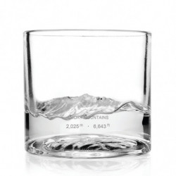 Set pahare pentru whisky LIITON 1009931 Smoky Mountain, 230 ml, 2 buc, Fund 3D Great Smoky Mountain, Transparent