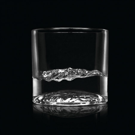 Set pahare pentru whisky LIITON 1009931 Smoky Mountain, 230 ml, 2 buc, Fund 3D Great Smoky Mountain, Transparent