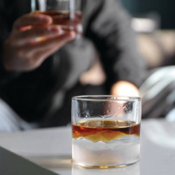 Set pahare pentru whisky LIITON 1009931 Smoky Mountain, 230 ml, 2 buc, Fund 3D Great Smoky Mountain, Transparent