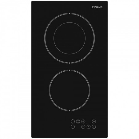 Plita vitroceramica incorporabila Finlux FXVT 312D, 2900 W, Indicator de caldura reziduala, Control tactil, Negru