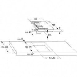 Plita pe gaz incorporabila Gorenje GC321B, 4050 W, Aprindere electronica, Gratar din fonta, Negru