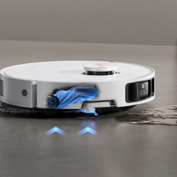 Aspirator robot Dreame X40 Ultra Complete RLX63CE-2, 12000 Pa, 180 min, 3,2 l, cameră AI RGB, Wi-Fi, curățare uscată/umedă, OmniDirt, autocurățare a mopului la 70 °C, stație de golire automată, alb