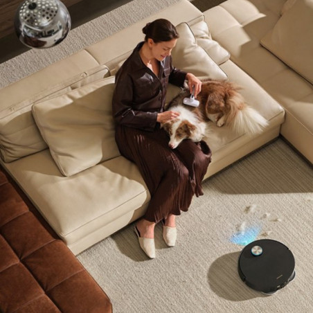 Aspirator robot Dreame X60 Ultra RLX86DE, 35.000 Pa, 180 min, 0,2 l, VersaLift, OmniSight AI, Dozare automata si autocuratare, Comenzi vocale, Negru