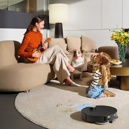 Aspirator robot Dreame X60 Ultra RLX86DE, 35.000 Pa, 180 min, 0,2 l, VersaLift, OmniSight AI, Dozare automata si autocuratare, Comenzi vocale, Negru