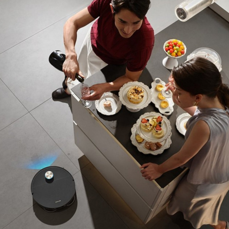 Aspirator robot Dreame X60 Ultra RLX86DE, 35.000 Pa, 180 min, 0,2 l, VersaLift, OmniSight AI, Dozare automata si autocuratare, Comenzi vocale, Negru