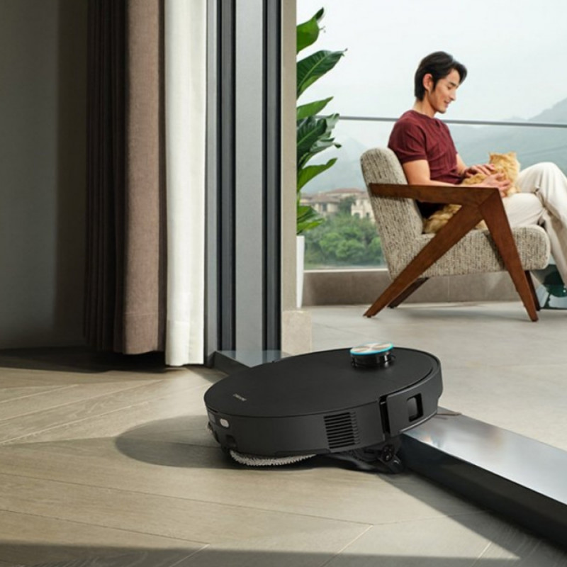 Aspirator robot Dreame X60 Ultra RLX86DE, 35.000 Pa, 180 min, 0,2 l, VersaLift, OmniSight AI, Dozare automata si autocuratare, Comenzi vocale, Negru
