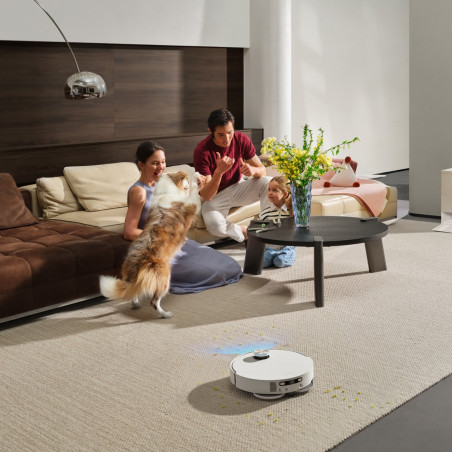 Aspirator robot Dreame X60 Ultra Complete RLX87DE-WH, 180 min, 0,2 l, Camere AI, VersaLift, Statie de incarcare automata, Comenzi vocale, Alb