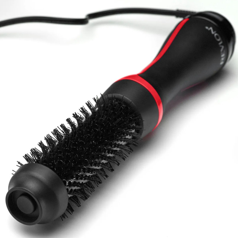 Perie electrica pentru coafare si uscare REVLON One-Step Root Booster Hot Air Brush RVDR5292, 820 W, 3 trepte, 3 viteze, Acoperire ceramica, Ionizare, Varf rece, Negru/Roz